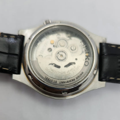 Vintage 1980 Original Seiko 5 Automatic 7s26-03E0 Black face 17 Jewels Day-Date Japanese Men's Wrist Watch OG84