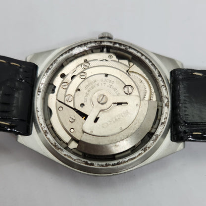 Vintage 1980 Original Seiko 5 Automatic 6309-8930 Black face 17 Jewels Day-Date Japanese Men's Wrist Watch OG88