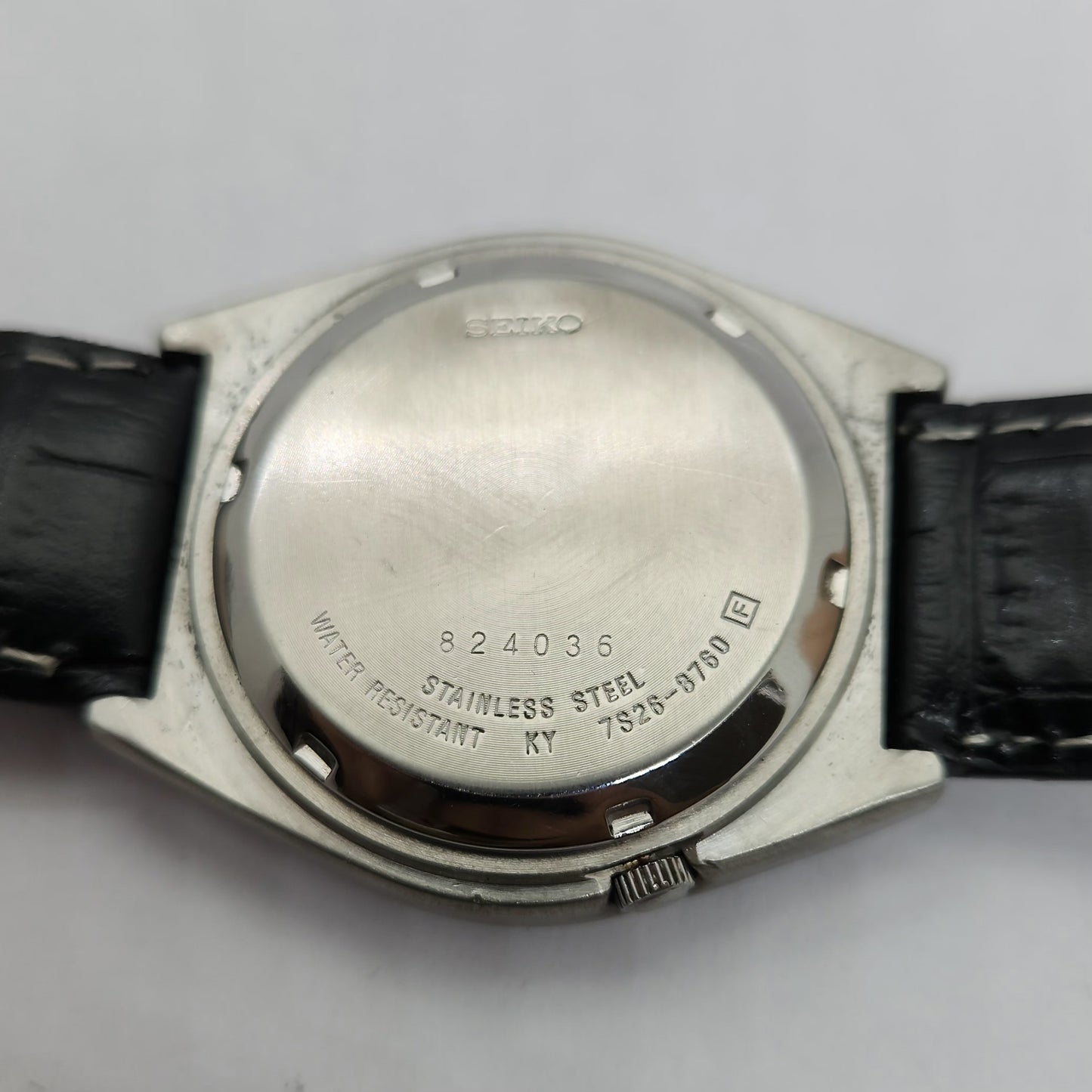 Vintage 1980 Original Seiko 5 Automatic 7s26-8760 Gold face 21 Jewels Day-Date Japanese Men's Wrist Watch OG90