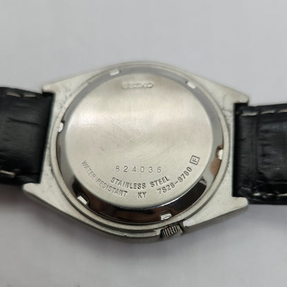 Vintage 1980 Original Seiko 5 Automatic 7s26-8760 Gold face 21 Jewels Day-Date Japanese Men's Wrist Watch OG90