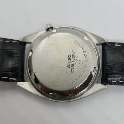 Vintage 1980 Original Seiko 5 Automatic 7009-3040 Black face 17 Jewels Day-Date Japanese Men's Wrist Watch OG94