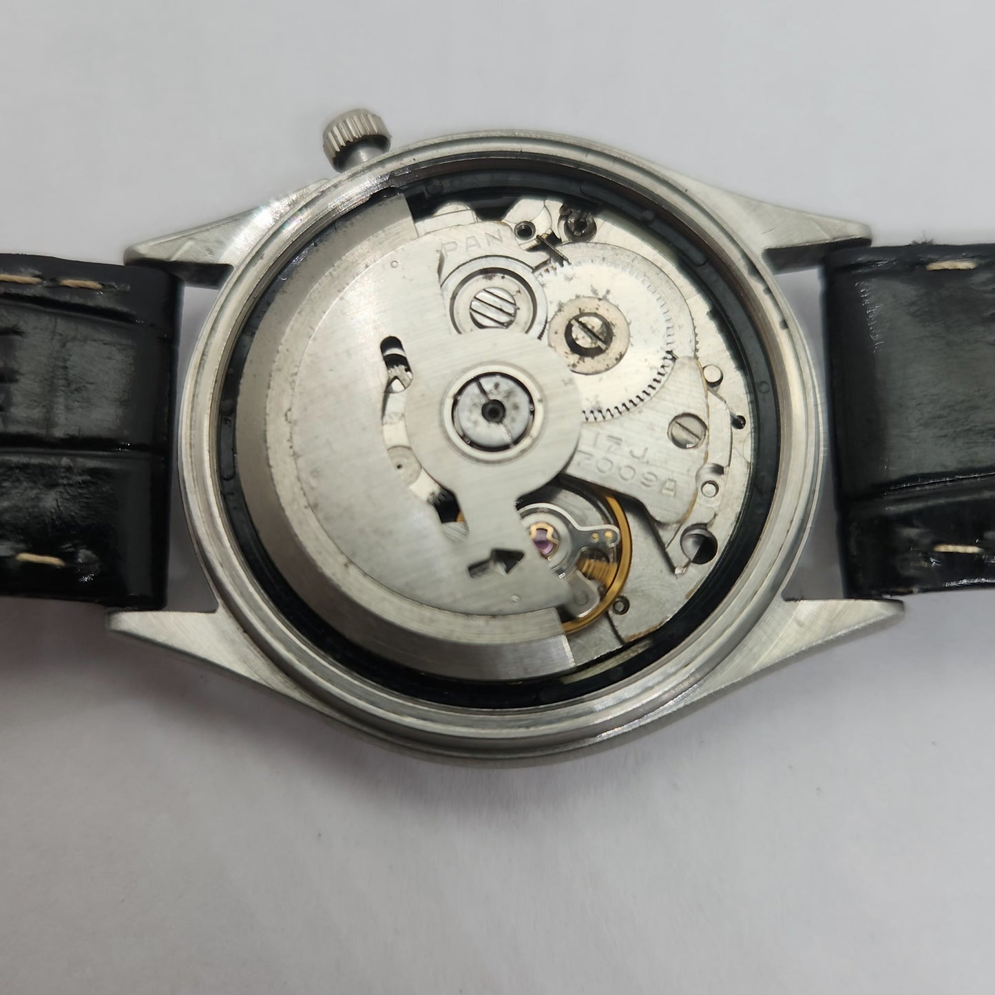 Vintage 1980 Original Seiko 5 Automatic 7009-3100 Black face 17 Jewels Day-Date Japanese Men's Wrist Watch OG97