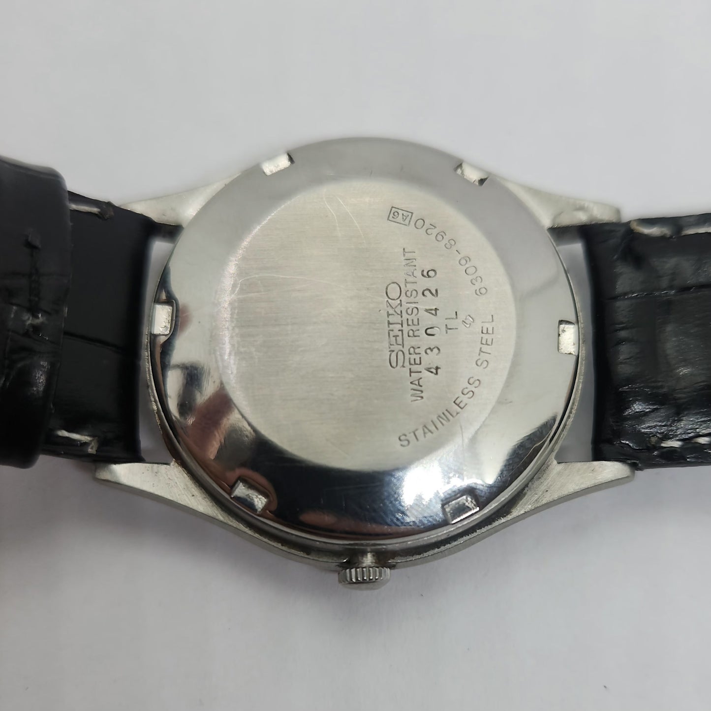 Vintage 1980 Original Seiko 5 Automatic 6309-8920 Black face 17 Jewels Day-Date Japanese Men's Wrist Watch OG99