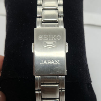 Vintage 1980 Original Seiko 5 Automatic 7s26 Grey face 21 Jewels Day-Date Japanese Men's Wrist Watch OG106