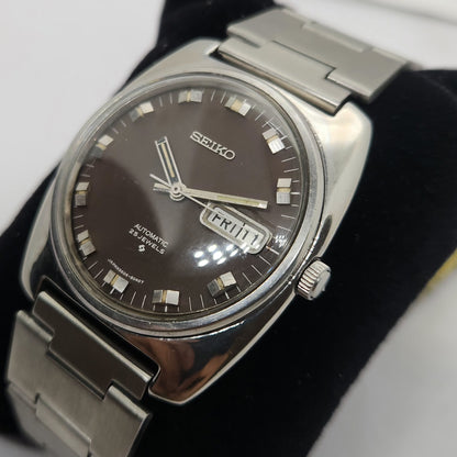 Vintage 1980 Original Seiko 5 Automatic 5506-8040T Brown face 25 Jewels Day-Date Japanese Men's Wrist Watch OG108