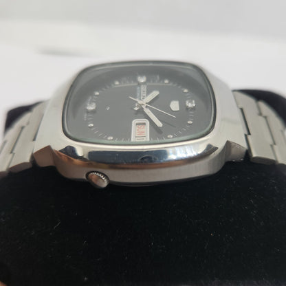 Vintage 1980 Original Seiko 5 Automatic 7009-5150 Black face 17 Jewels Day-Date Japanese Men's Wrist Watch OG113