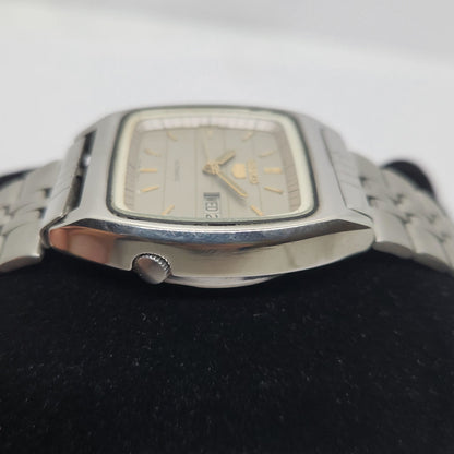 Vintage 1980 Original Seiko 5 Automatic 7009-207J Grey face 17 Jewels Day-Date Japanese Men's Wrist Watch OG114