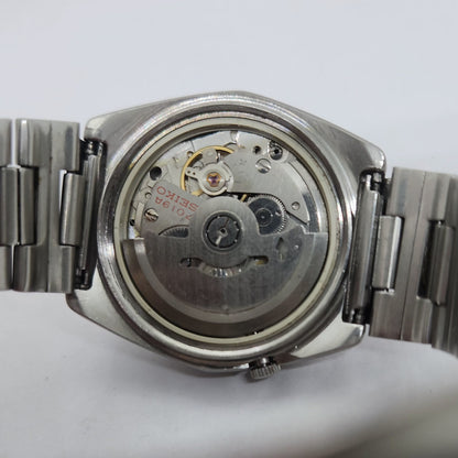 Vintage 1980 Original Seiko 5 Automatic 7019-7370 Black face 21 Jewels Day-Date Japanese Men's Wrist Watch OG117
