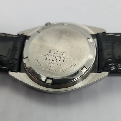 Vintage 1980 Original Seiko 5 Automatic 7019-7370 Blue face 21 Jewels Day-Date Japanese Men's Wrist Watch OG120