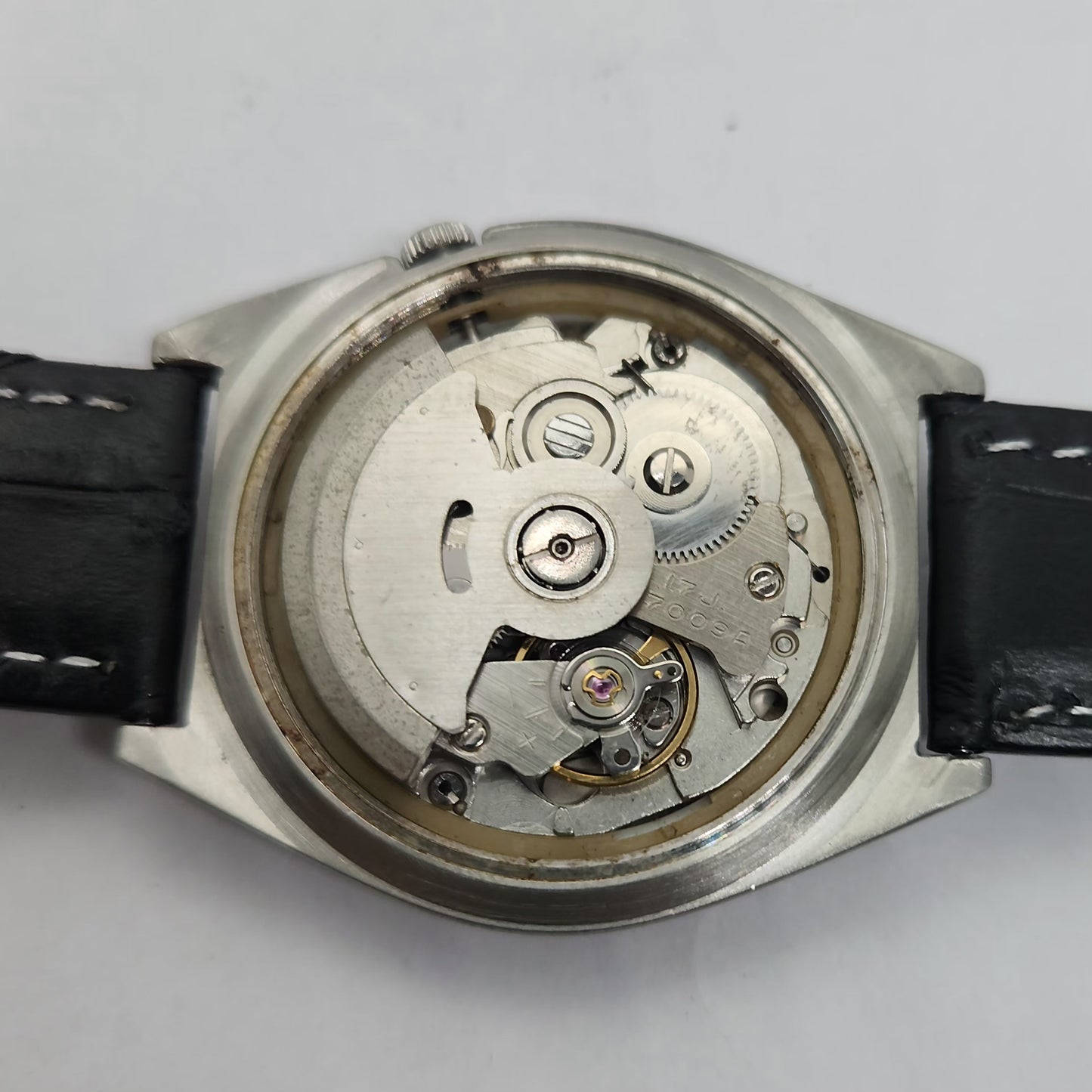 Vintage 1980 Original Seiko 5 Automatic 7009-3140 Silver face 17 Jewels Day-Date Japanese Men's Wrist Watch OG22