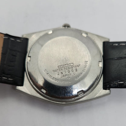 Vintage 1980 Original Seiko 5 Automatic 6349-5190 Grey face 23 Jewels Day-Date Japanese Men's Wrist Watch OG123