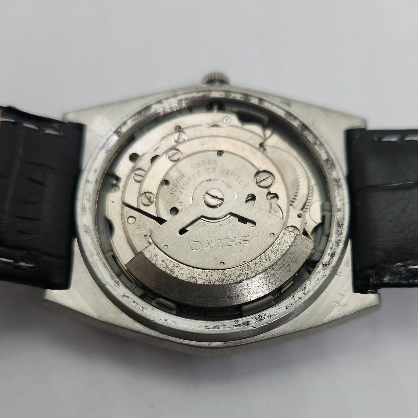 Vintage 1980 Original Seiko 5 Automatic 6349-5190 Grey face 23 Jewels Day-Date Japanese Men's Wrist Watch OG123