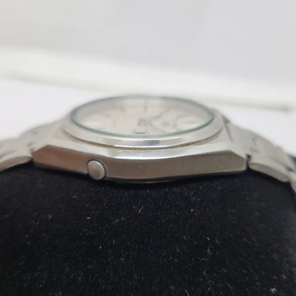 Vintage 1980 Original Seiko 5 Automatic 7009-876J Silver face 17 Jewels Day-Date Japanese Men's Wrist Watch OG131