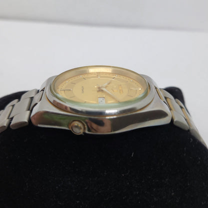 Vintage 1980 Original Seiko 5 Automatic 7S26 Golden face 21 Jewels Day-Date Japanese Men's Wrist Watch OG132