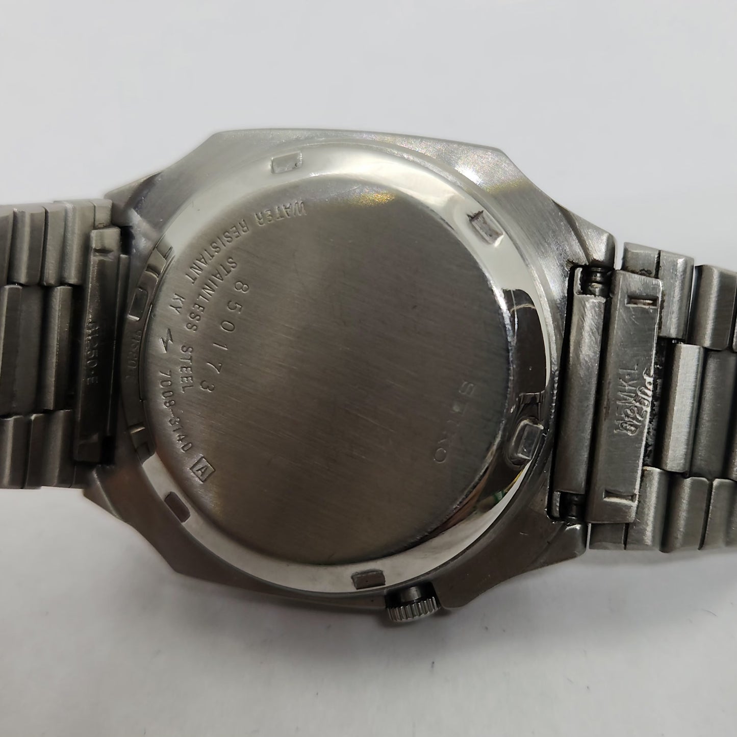 Vintage 1980 Original Seiko 5 Automatic 7009-3140 Black face 17 Jewels Day-Date Japanese Men's Wrist Watch OG133