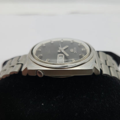 Vintage 1980 Original Seiko 5 Automatic 6119-7130 Black face 21 Jewels Day-Date Japanese Men's Wrist Watch OG134