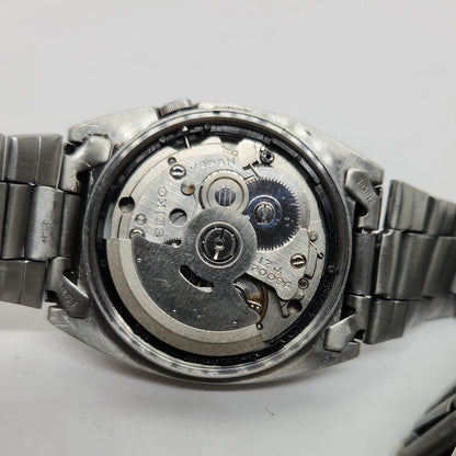Vintage 1980 Original Seiko 5 Automatic 7019-6081 Black face 17 Jewels Day-Date Japanese Men's Wrist Watch OG136