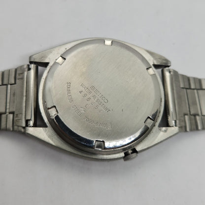 Vintage 1980 Original Seiko 5 Automatic 7009-8740 Black face 17 Jewels Day-Date Japanese Men's Wrist Watch OG139