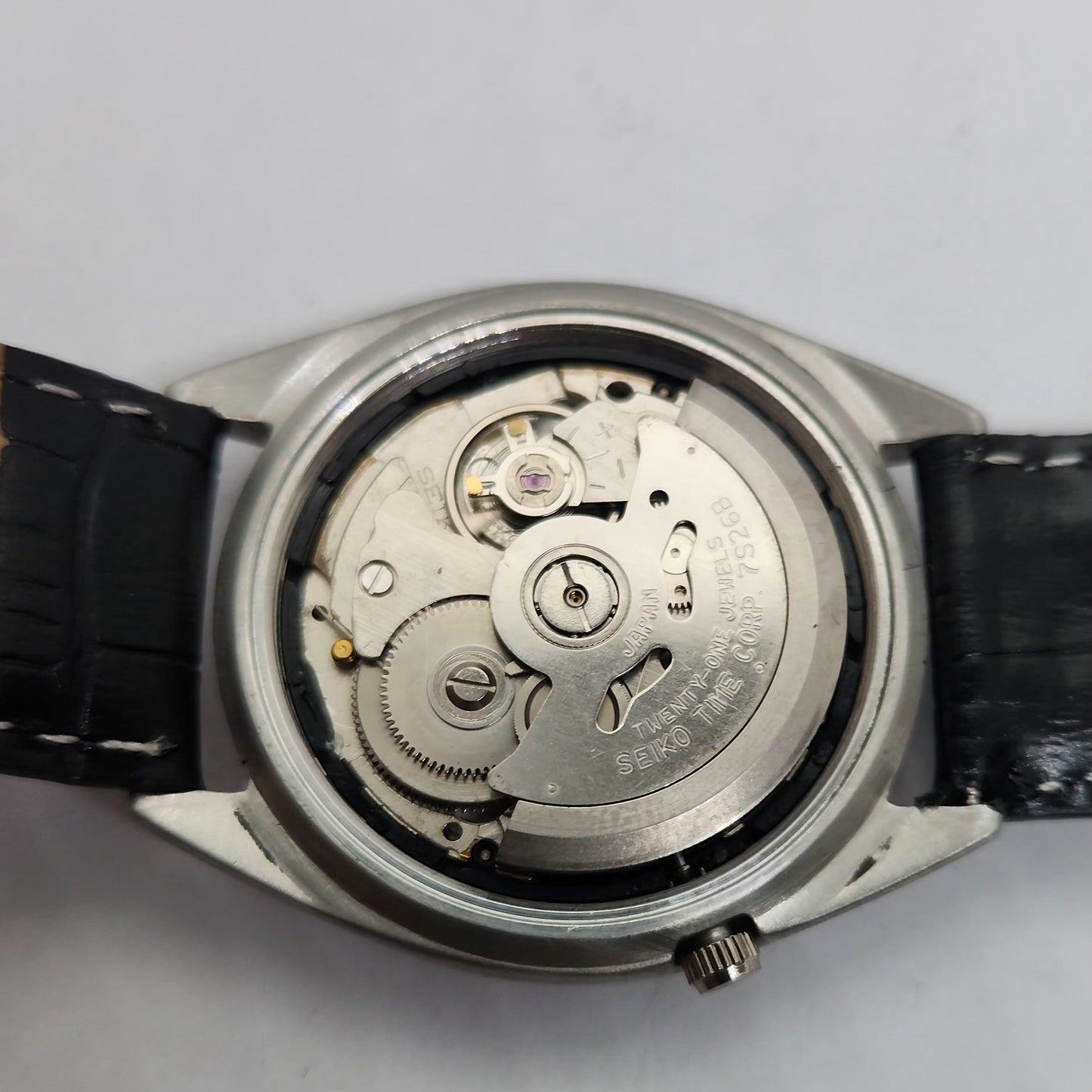 Vintage 1980 Original Seiko 5 Automatic 7s26-3040 Grey face 21 Jewels Day-Date Japanese Men's Wrist Watch OG143