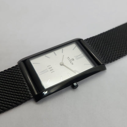 Original TITAN EDGE 1043NBA White Face 28MM Case Men's Wrist Watch OG156