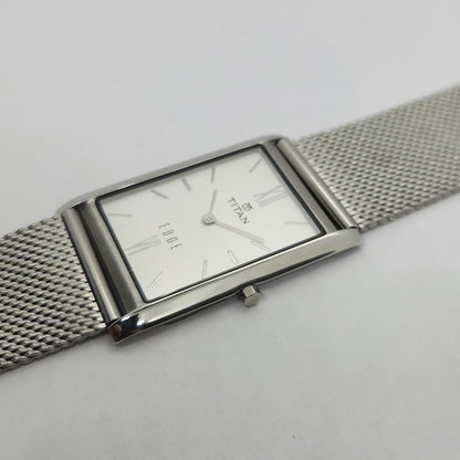 Original TITAN EDGE 1043YBA Silver Face 28MM Case Men's Wrist Watch OG159