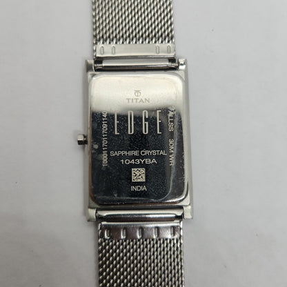 Original TITAN EDGE 1043YBA Silver Face 28MM Case Men's Wrist Watch OG159