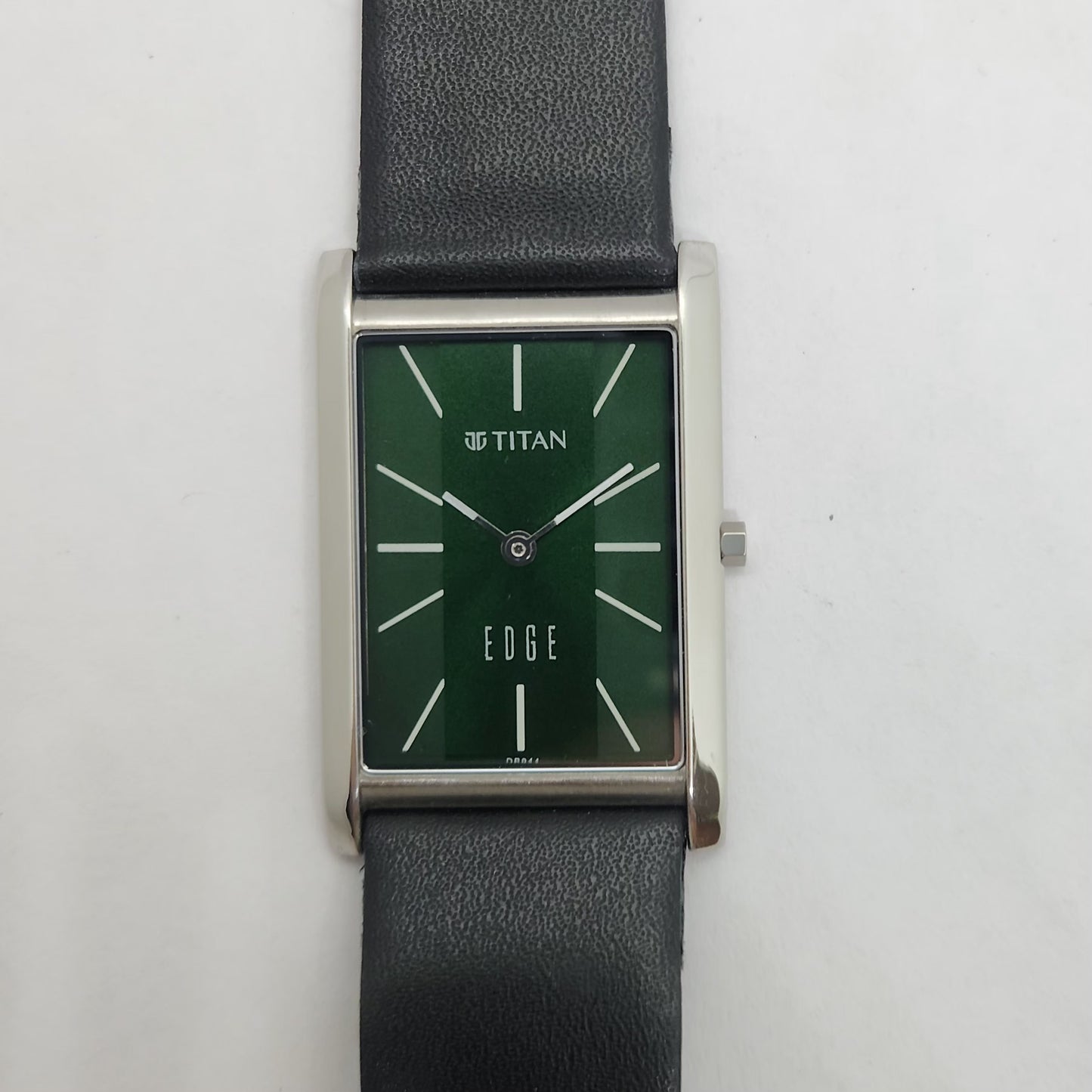 Original TITAN EDGE 1043YAB Rectangular Green Face 28MM Case Men's Watch OG150