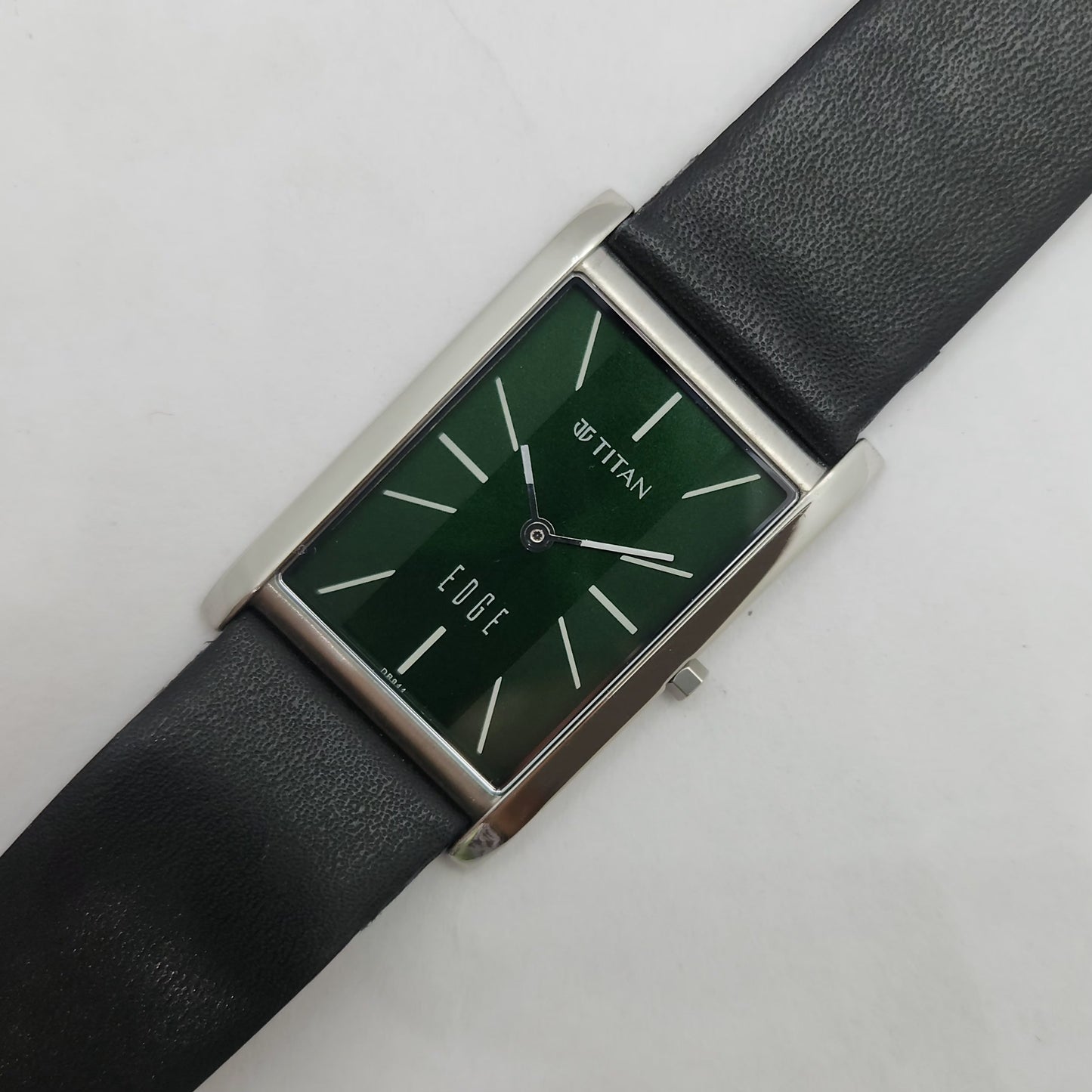 Original TITAN EDGE 1043YAB Rectangular Green Face 28MM Case Men's Watch OG150
