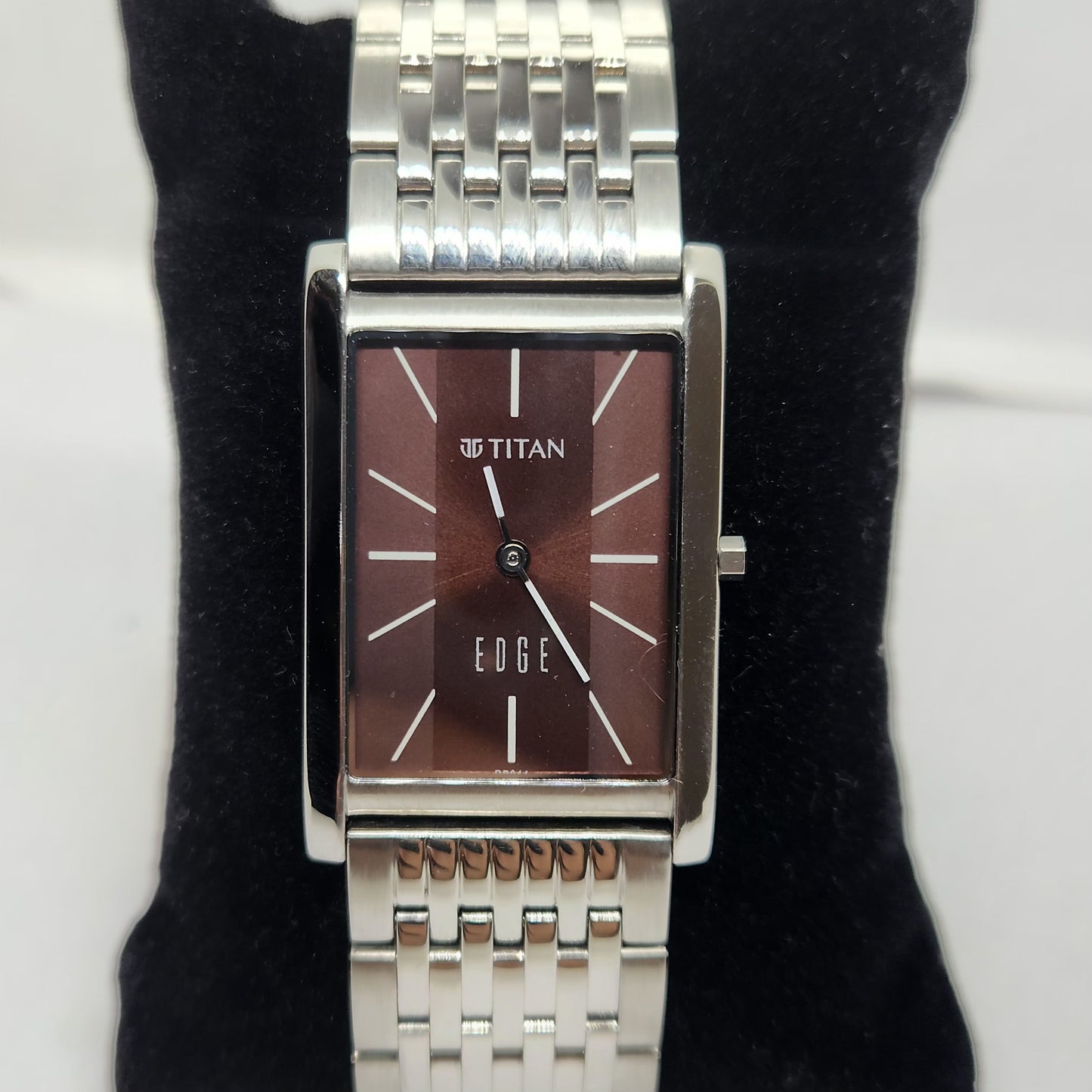 Original TITAN EDGE 1043YAB Brown Face 28MM Case Men's Watch OG168