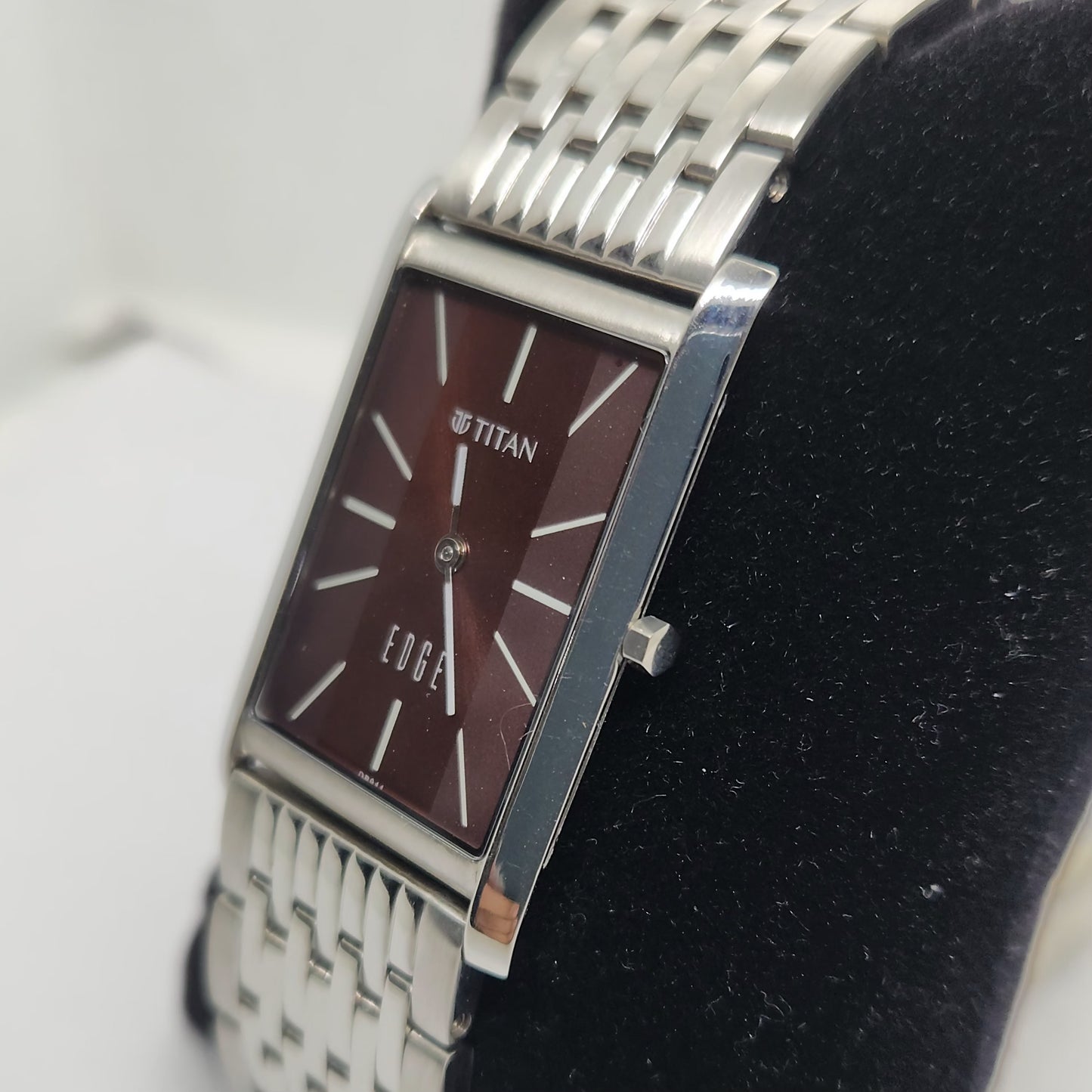 Original TITAN EDGE 1043YAB Brown Face 28MM Case Men's Watch OG168