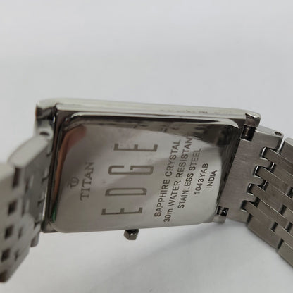 Original TITAN EDGE 1043YAB Brown Face 28MM Case Men's Watch OG168