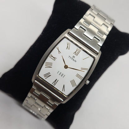 Original TITAN EDGE 1044YCB White Face 29MM Case Men's Wrist Watch OG165