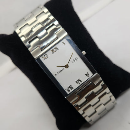Original TITAN EDGE 1043YAB White Face 28MM Case Men's Wrist Watch OG169