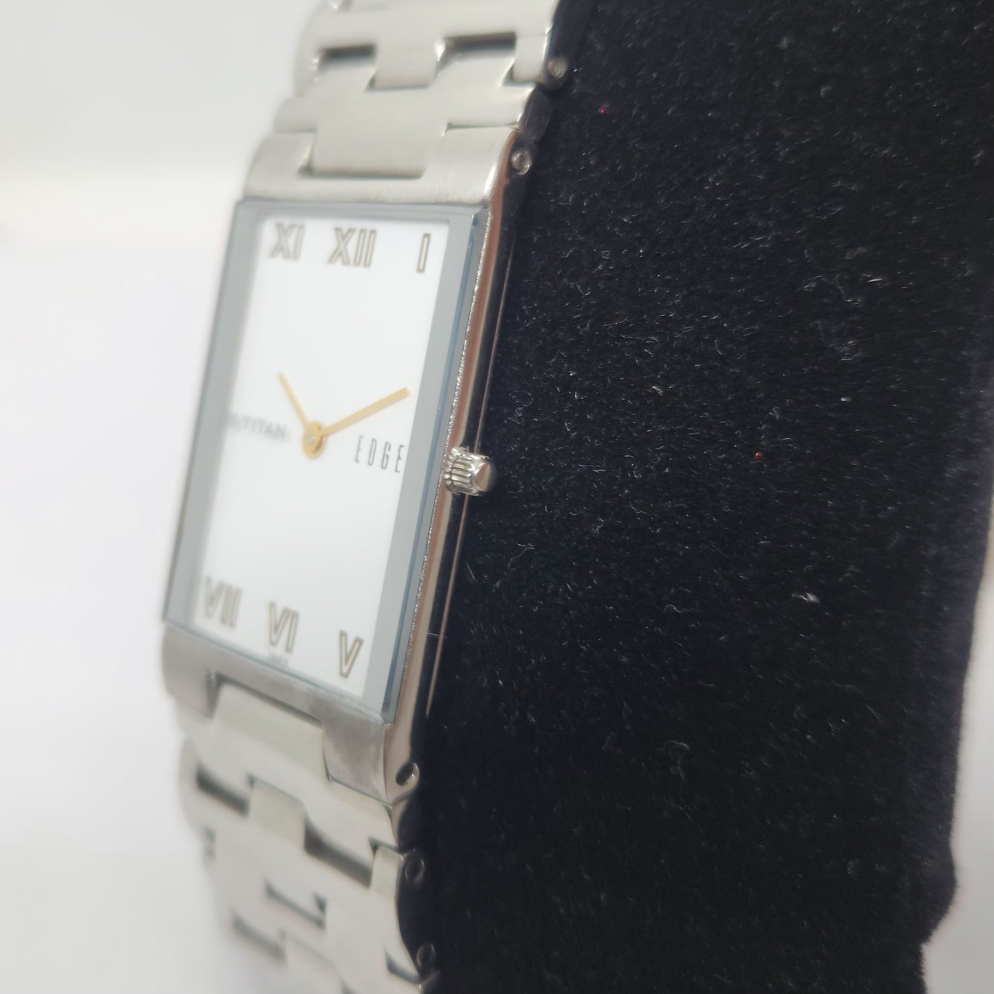 Original TITAN EDGE 1043YAB White Face 28MM Case Men's Wrist Watch OG169