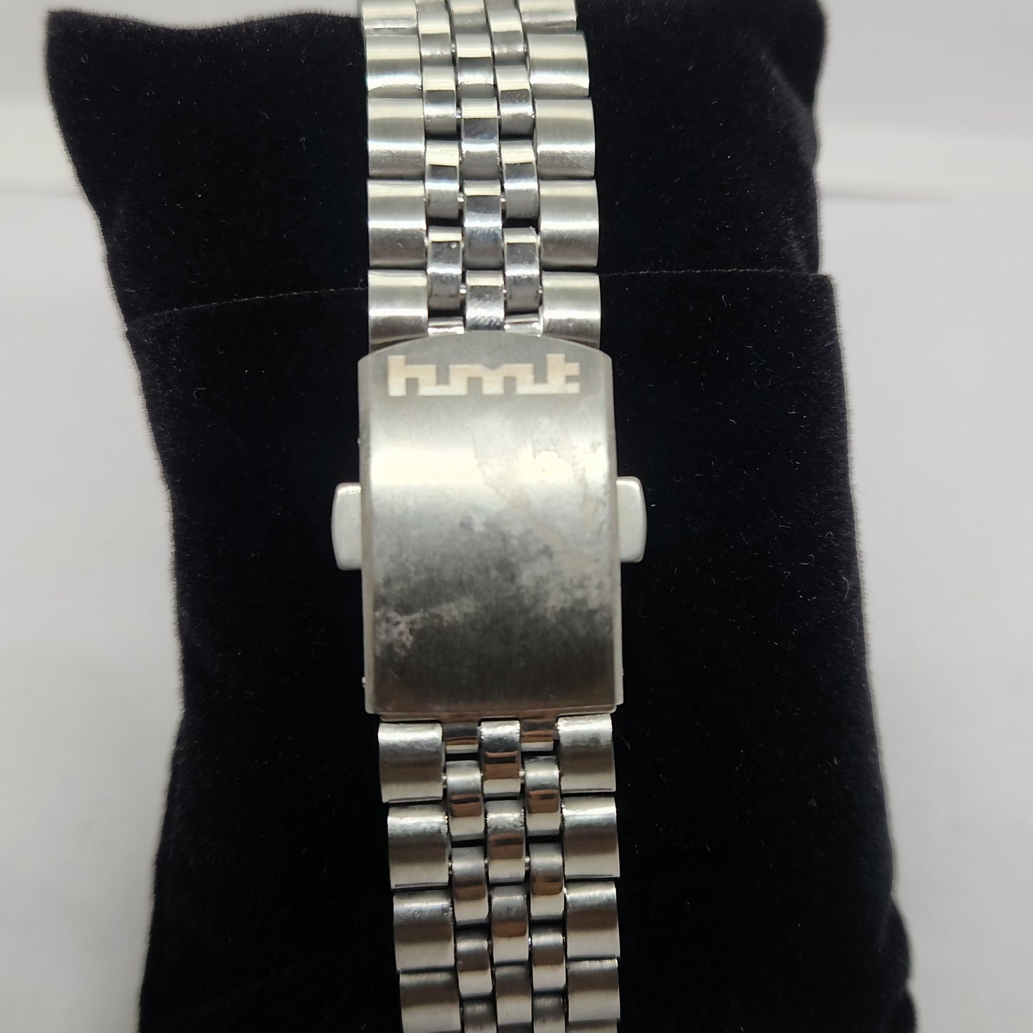 Vintage Original HMT Shreyas Hand Winding 17 Jewels Silver Face Jubilee Bracelet Date Men's Wrist Watch OG171