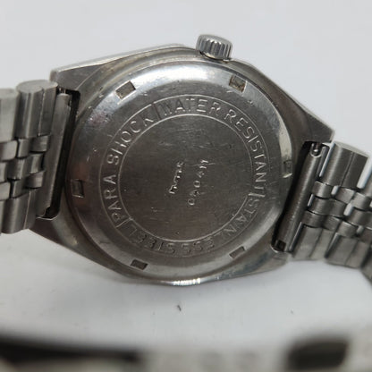 Vintage Original HMT Shreyas Hand Winding 17 Jewels Silver Face Jubilee Bracelet Date Men's Wrist Watch OG171