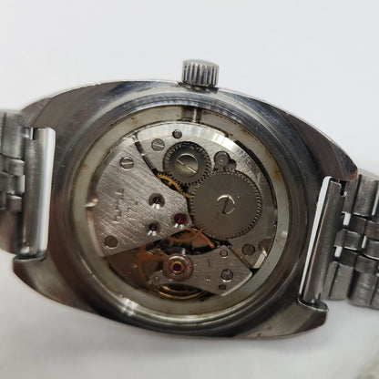 Vintage Original HMT Avinash Hand Winding 17 Jewels Silver Face Jubilee Bracelet Men's Wrist Watch OG172
