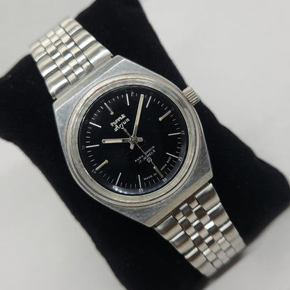 Vintage Original HMT Arjun Hand Winding 17 Jewels Black Face Jubilee Bracelet Men's Wrist Watch OG176