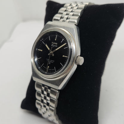 Vintage Original HMT Arjun Hand Winding 17 Jewels Black Face Jubilee Bracelet Men's Wrist Watch OG176