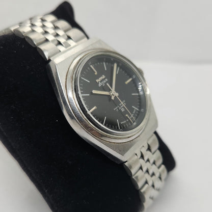 Vintage Original HMT Arjun Hand Winding 17 Jewels Black Face Jubilee Bracelet Men's Wrist Watch OG176
