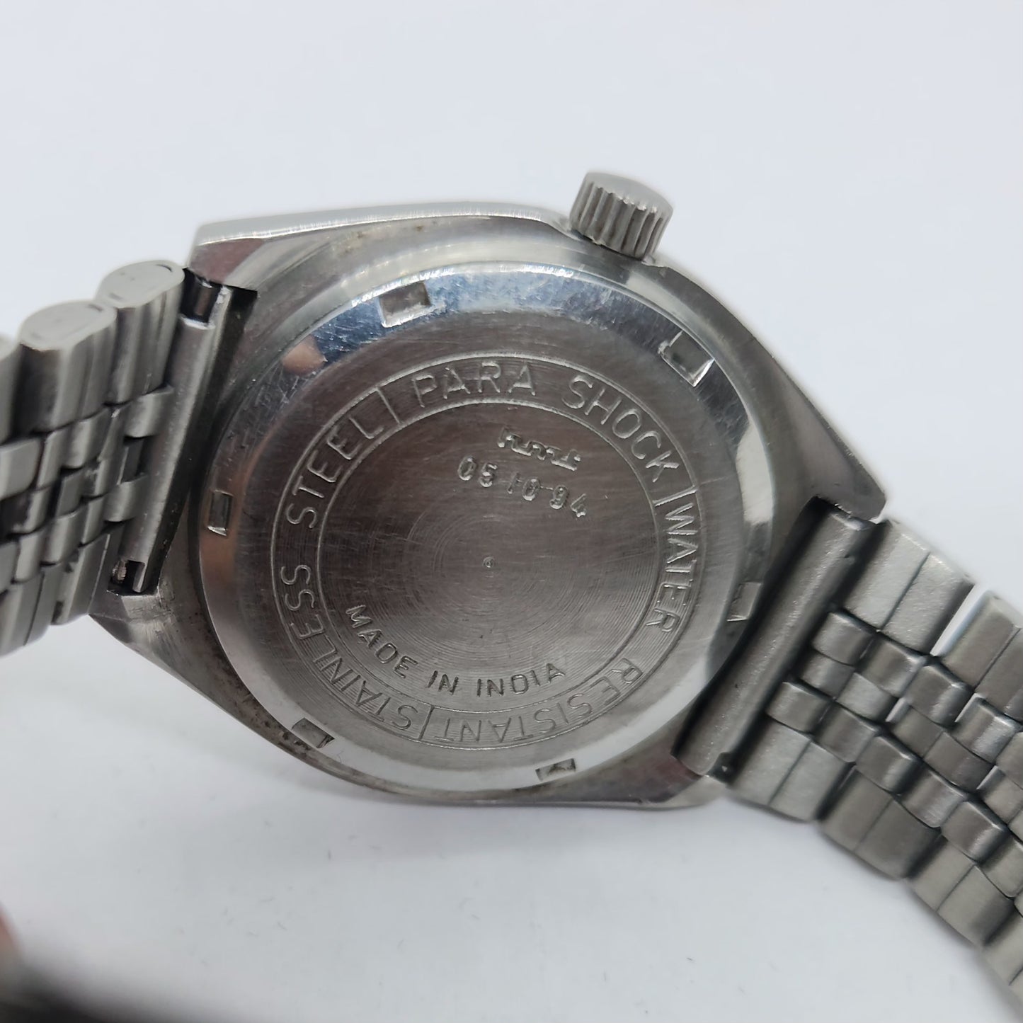 Vintage Original HMT Arjun Hand Winding 17 Jewels Black Face Jubilee Bracelet Men's Wrist Watch OG176