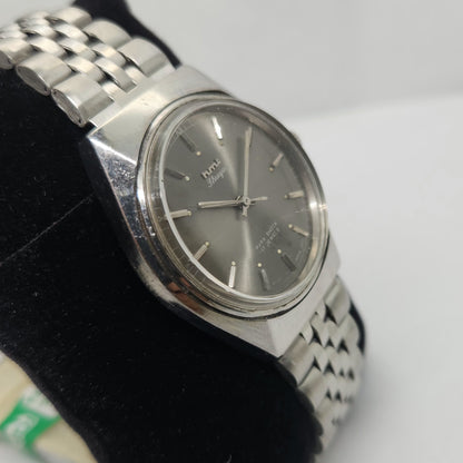 Vintage Original HMT Shreyas Hand Winding 17 Jewels Silver Face Jubilee Bracelet Date Men's Wrist Watch OG177
