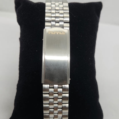 Vintage Original HMT Shreyas Hand Winding 17 Jewels Silver Face Jubilee Bracelet Date Men's Wrist Watch OG177
