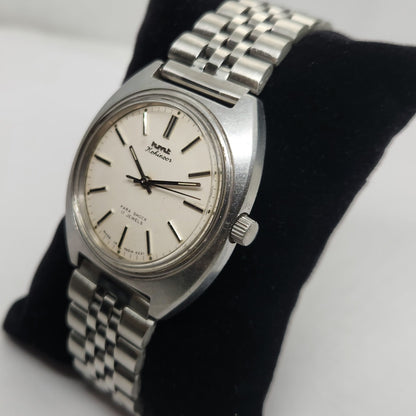 Vintage Original HMT Kohinoor Hand Winding 17 Jewels White Face Jubilee Bracelet Date Men's Wrist Watch OG178