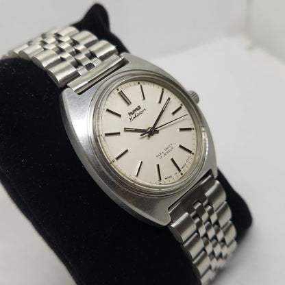 Vintage Original HMT Kohinoor Hand Winding 17 Jewels White Face Jubilee Bracelet Date Men's Wrist Watch OG178
