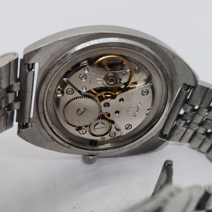 Vintage Original HMT Kohinoor Hand Winding 17 Jewels White Face Jubilee Bracelet Date Men's Wrist Watch OG178