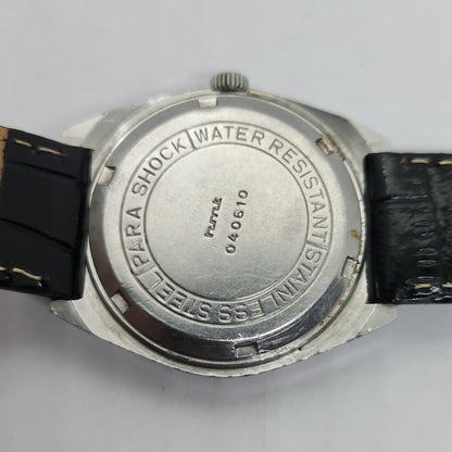 Vintage Original HMT Avinash Hand Winding 17 Jewels Black Face Men's Wrist Watch OG182