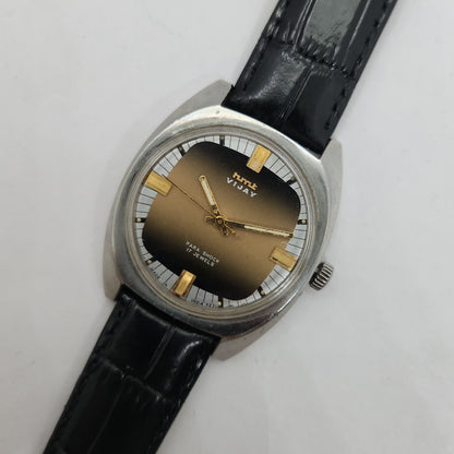 Vintage Original HMT Vijay Hand Winding 17 Jewels Brown Face Men's Wrist Watch OG183
