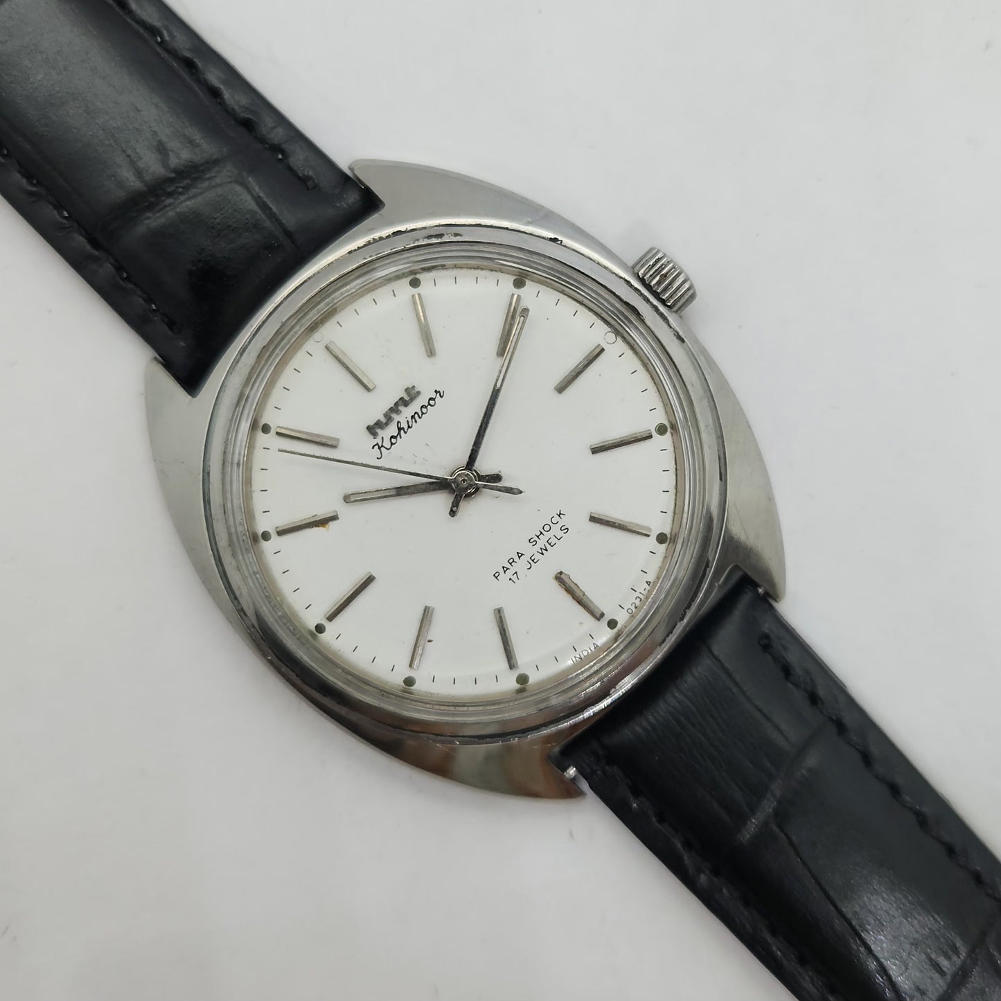 Vintage Original HMT Kohinoor Hand Winding 17 Jewels White Face Men's Wrist Watch OG192