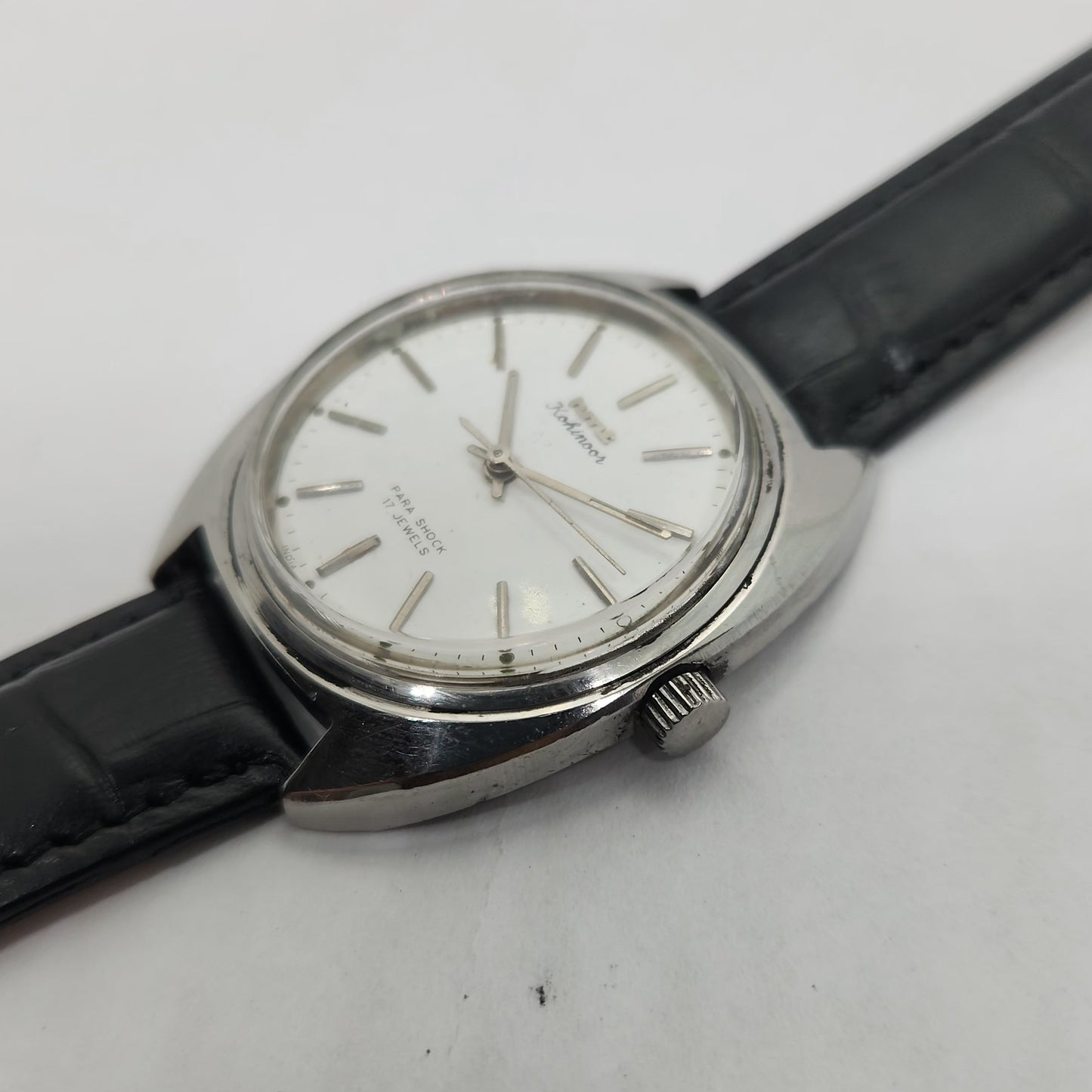Vintage Original HMT Kohinoor Hand Winding 17 Jewels White Face Men's Wrist Watch OG192